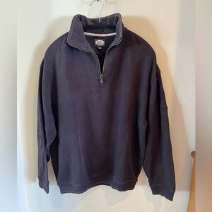 Tommy Bahama 100% cotton Faded black sweatshirt Men’s Large quarter zip